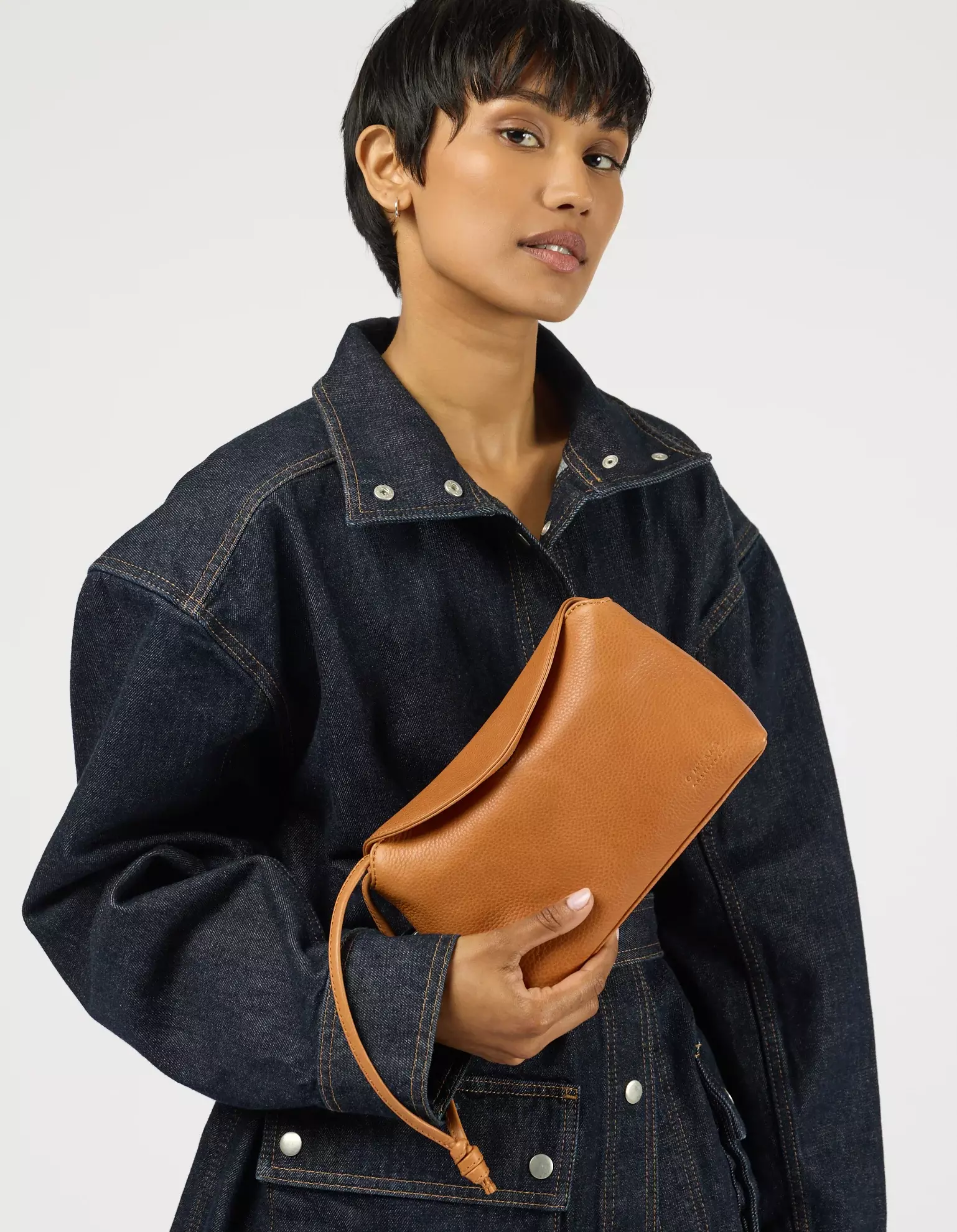 O MY BAG Sienna Mini Wild Oak Soft Grain Leather Handtasche Leder braun